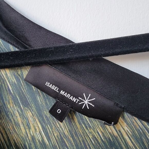 Isabel MARANT Asymmetrical Black & Multicolor Printed Mini Dress Size 0 - Picture 4 of 12